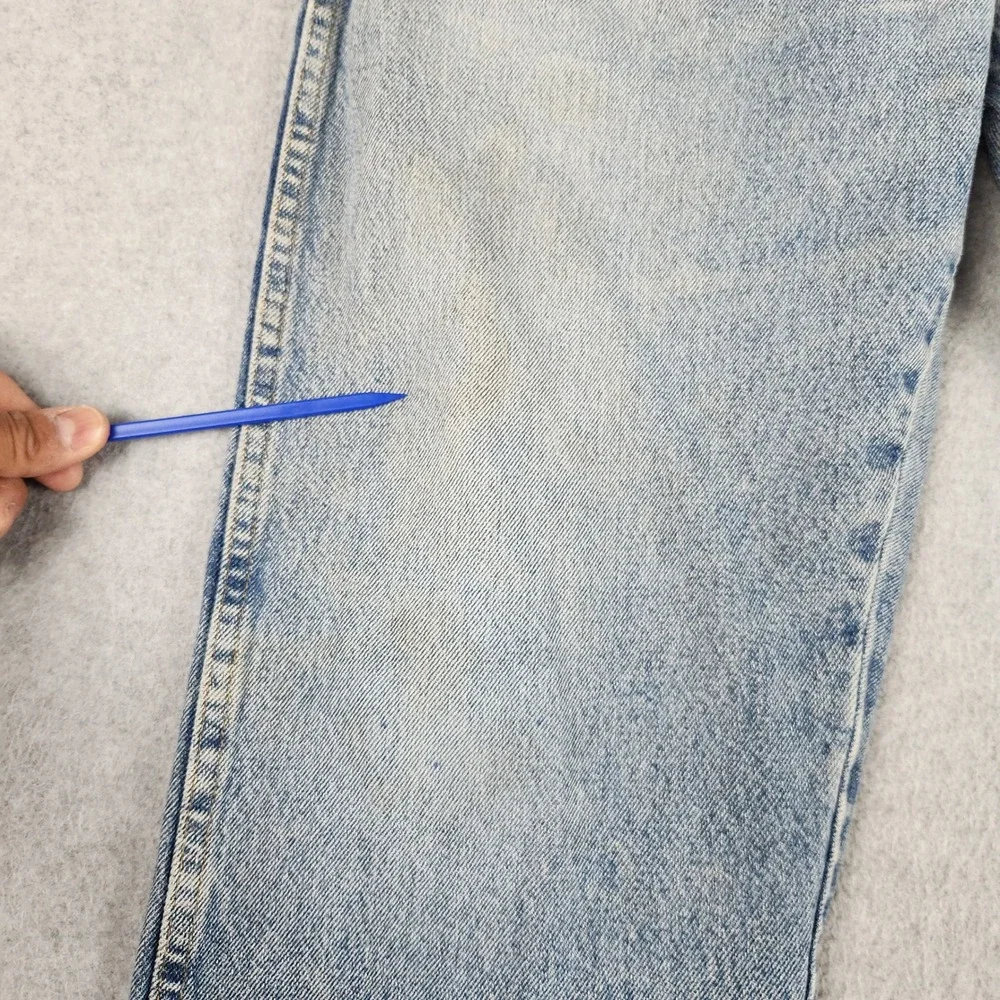 Wrangler Jeans Mens W34 Blue Denim Faded Workwear Medium Wash Boho Straight‎ Leg